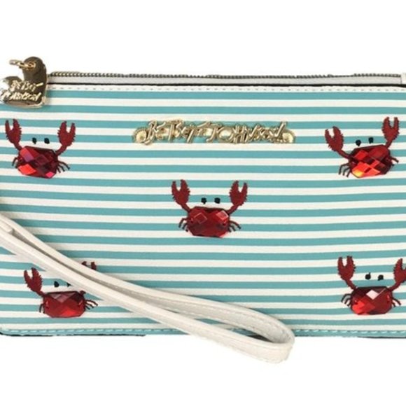 NWT Betsey Johnson Don't Be Shellfish Crab Wristlet - Picture 8 of 8